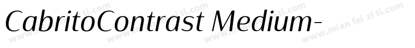 CabritoContrast Medium字体转换